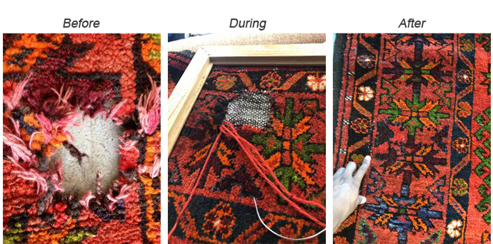 Persian Rug Reweave Repair